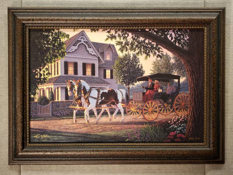lot 20 image: Kim Norlien Hand Signed and Numbered 10231500 Home Sweet Home Framed Print 34 x 25