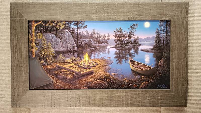 lot 21 image: Kim Norlien Moonlight Bay Framed Print 39 14 x 23 12