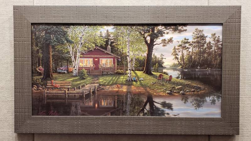 lot 34 image: Kim Norlien Simpler Times Framed Print 37 14 x 21 12