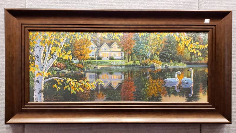 lot 35 image: Kim Norlien Hand Signed Autumn Grace Framed Print 36 34 x 19