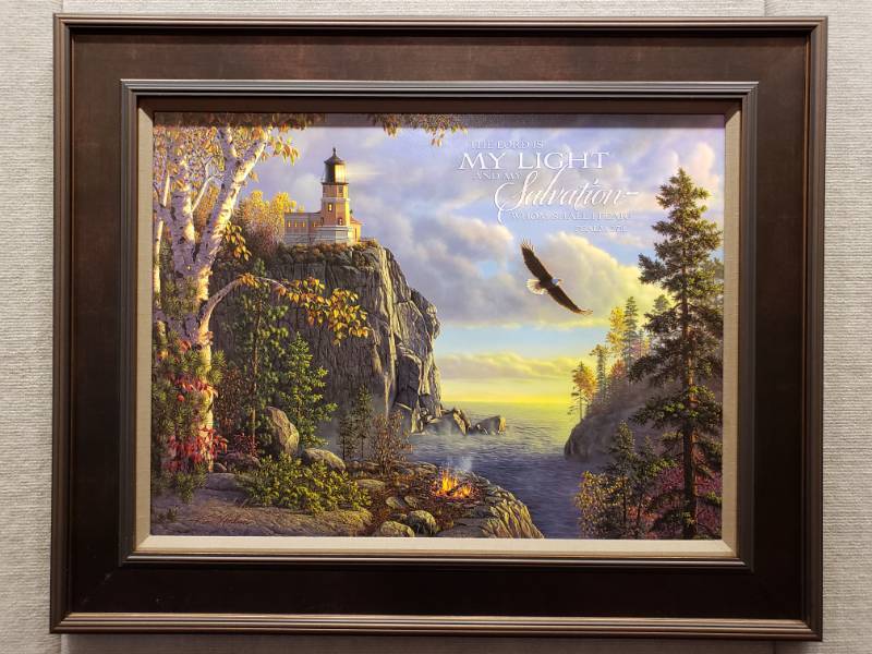 lot 36 image: Kim Norlien Guiding Light Framed Print 31 x 25 14 with Verse