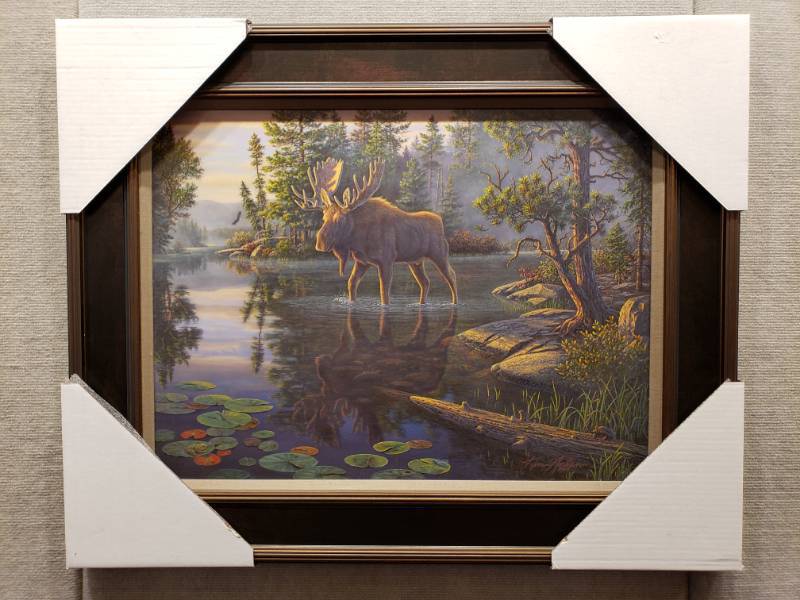 lot 38 image: Kim Norlien King of the North Framed Print 32 x 25 12