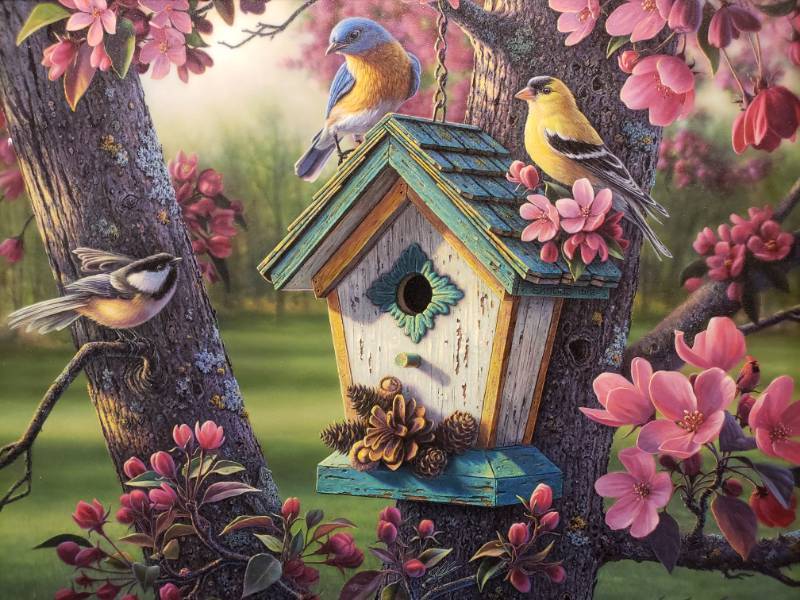 lot 43 image: Kim Norlien Springtime Beauty Framed Print 27 x 23 14
