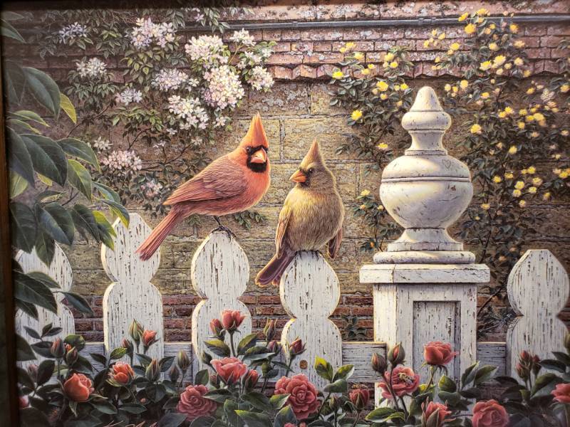 lot 46 image: Kim Norlien Emilys Garden Framed Print 33 x 28 14