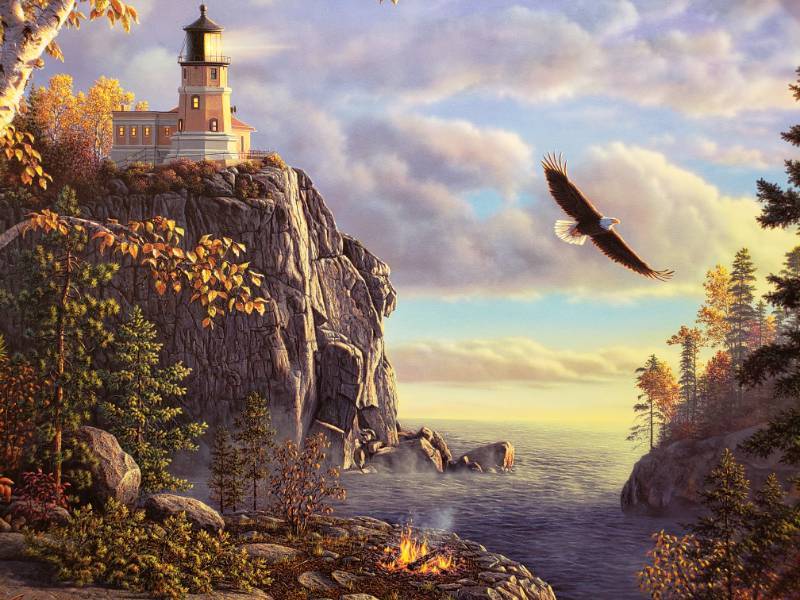 lot 48 image: Kim Norlien Guiding Light Framed Print 36 14 x 26 12