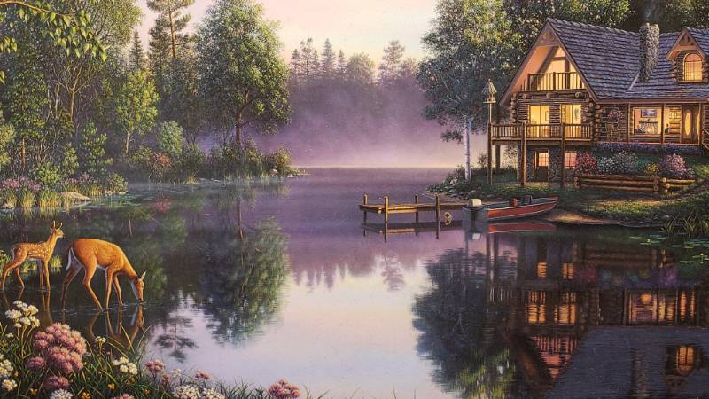 lot 60 image: Kim Norlien Sweet Serenity Framed Print 30 14 x 17 12