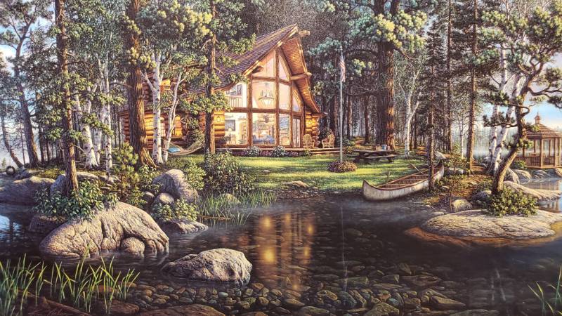 lot 62 image: Kim Norlien Freedoms Promise Framed Print 30 x 18 14