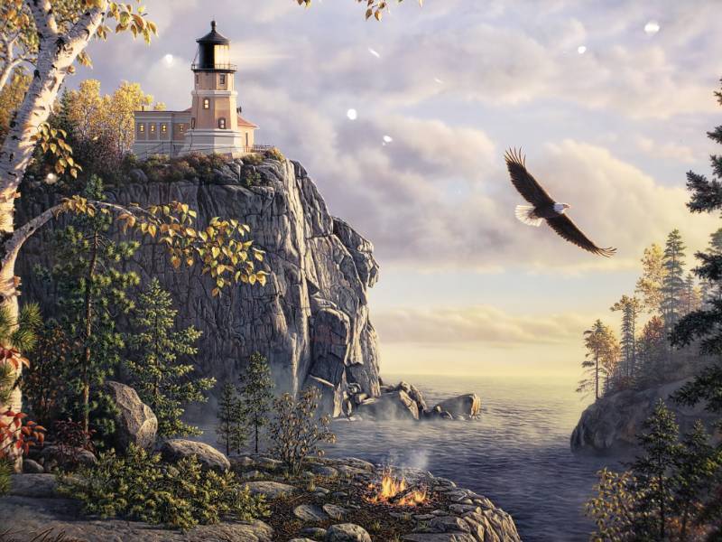 lot 64 image: Kim Norlien Guiding Light Print on Metal 30 x 20