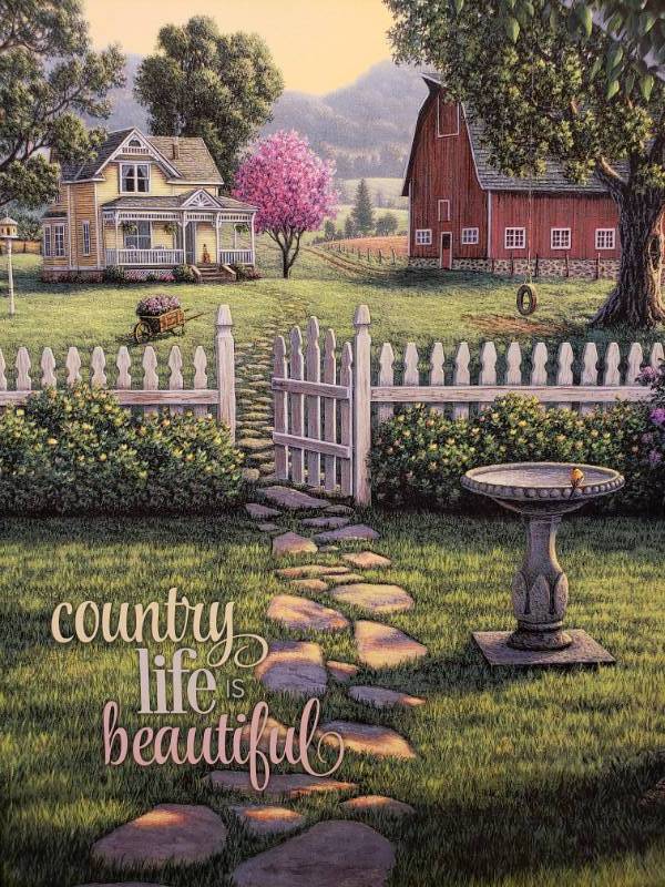 lot 81 image: Kim Norlien Country Life is Beautiful Framed Print 15 14 x 19 14