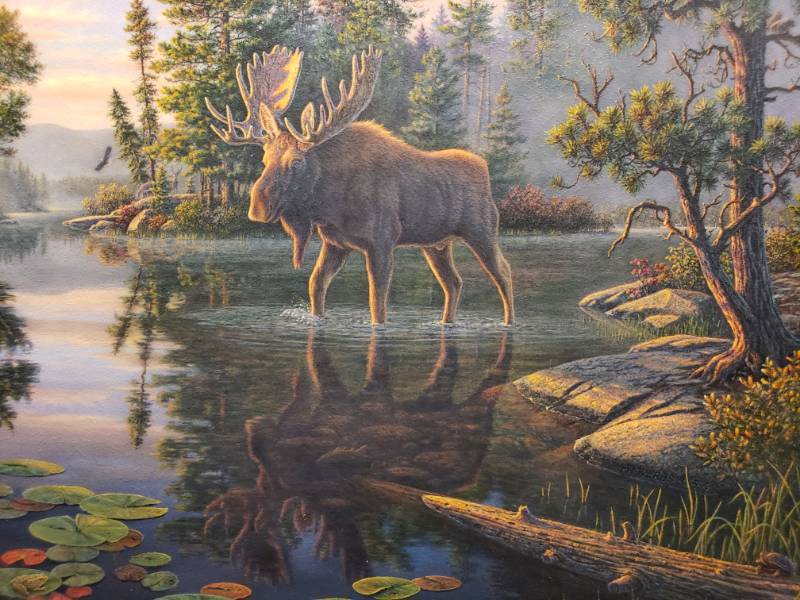 lot 83 image: Kim Norlien King of the North Framed Print 19 14 x 15 14