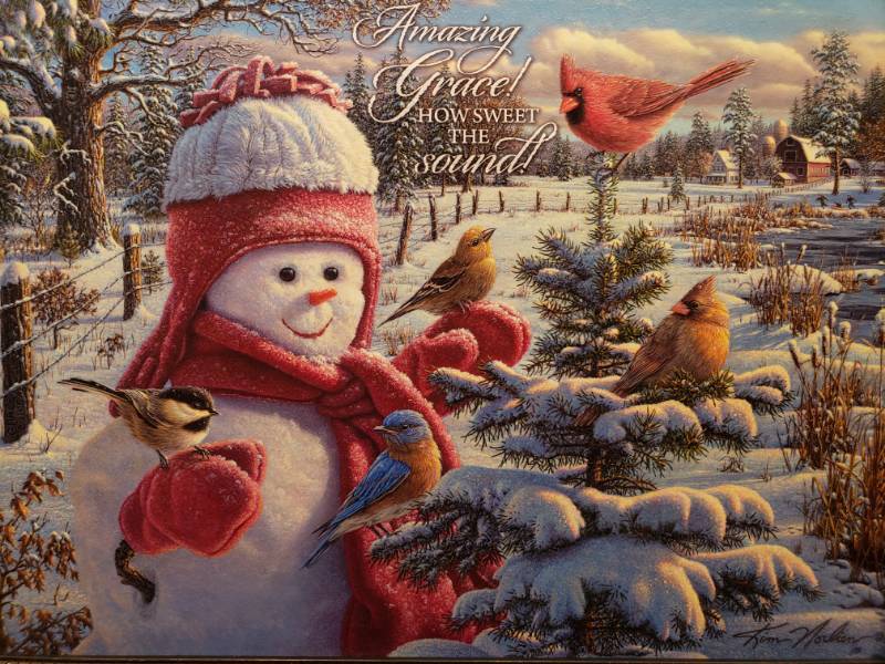 lot 85 image: Kim Norlien Snowbaby Grace Framed Print 21 x 17 14