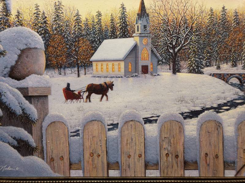 lot 88 image: Kim Norlien Faithful Memories Framed Print 22 12 x 16 34