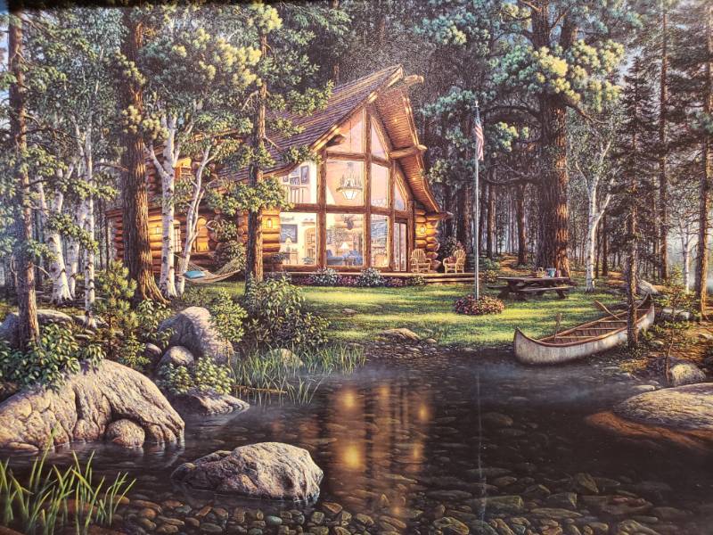lot 91 image: Kim Norlien Freedoms Promise Framed Print 27 12 x 15 12