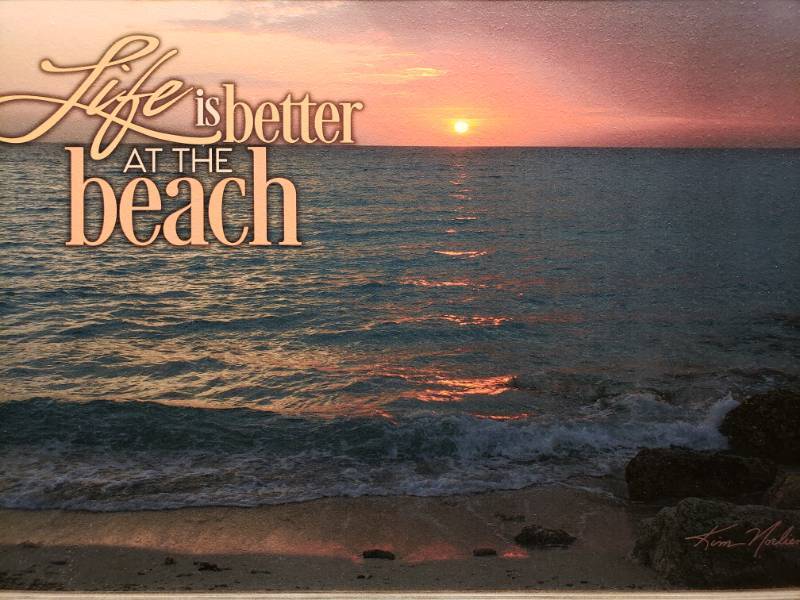 lot 93 image: Kim Norlien Life is Better at the Beach Framed Photograph Print 21 14 x 15