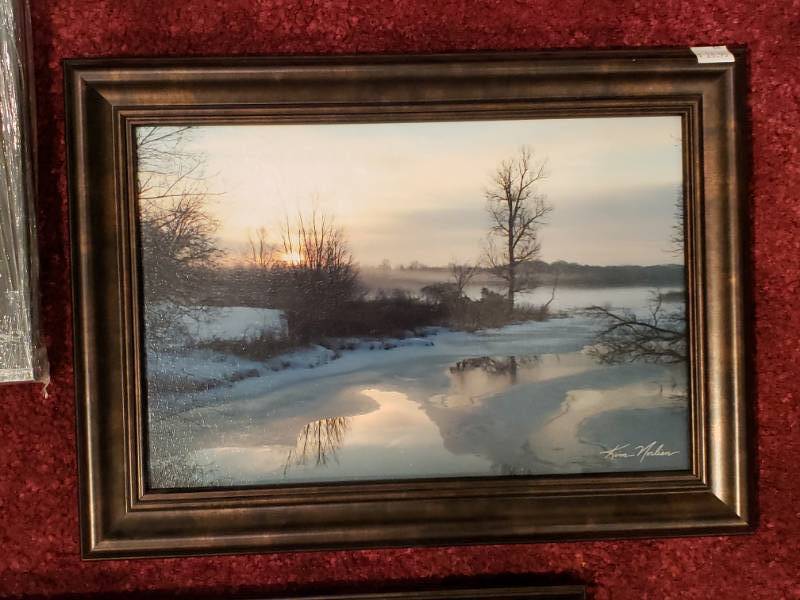 lot 118 image: (4) Kim Norlien Framed Prints Bible Verses and Encouraging Quotes, Landscapes, Eagle, etc.