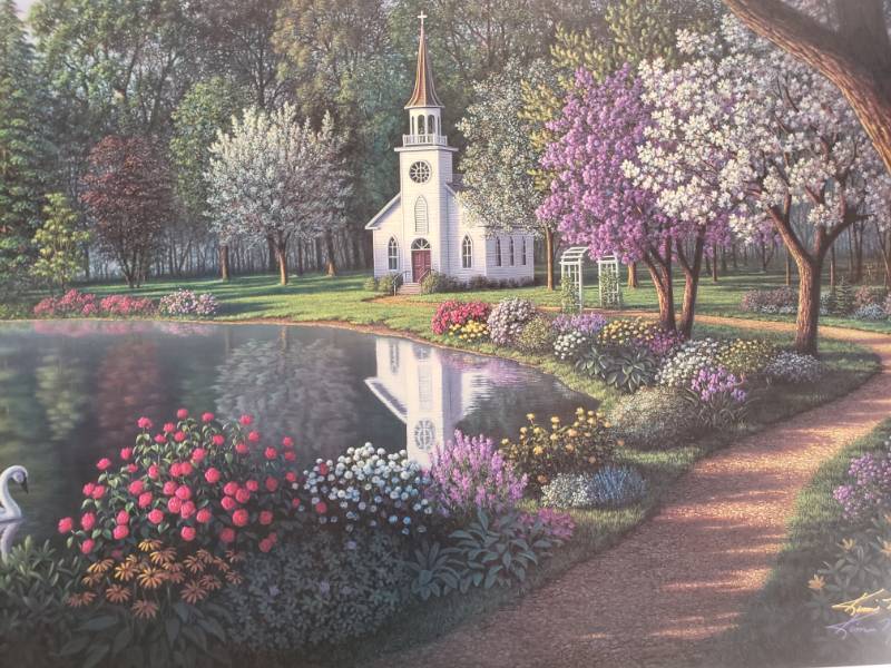 lot 128 image: Kim Norlien Signed and Numbered Limited Edition Sanctuary Print 35 x 19 12