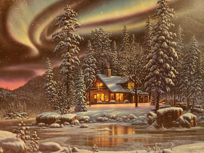 lot 130 image: Kim Norlien Aurora Bliss Print on Canvas 38 x 25