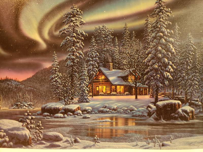 lot 132 image: Kim Norlien Aurora Bliss Print on Canvas 38 x 25
