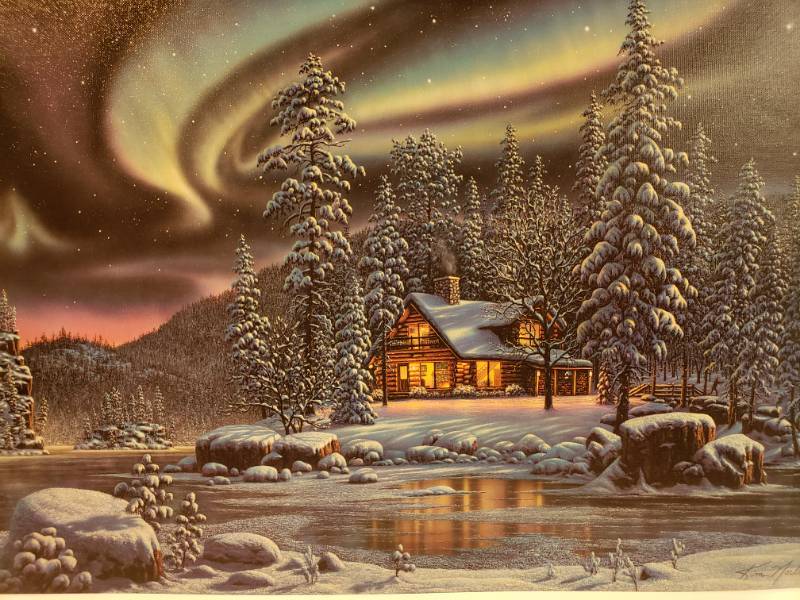 lot 133 image: Kim Norlien Aurora Bliss Print on Canvas 38 x 25