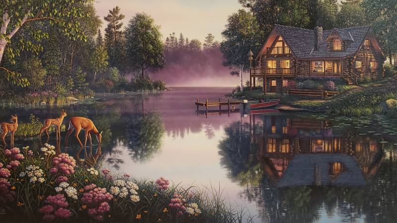 lot 135 image: Kim Norlien Peace Like a River Print on Canvas 41 x 22 34