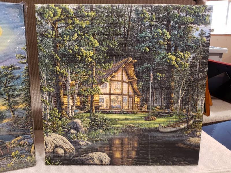 lot 151 image: (2) Kim Norlien Prints on Wrapped Canvas - 11 x 11 Each