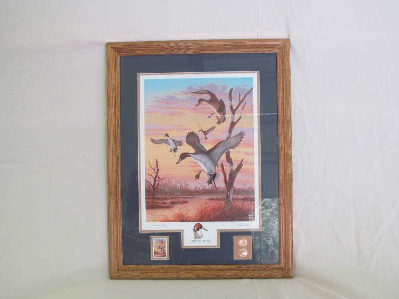 lot 22 image: Harry Artist Print In for the Evening, Collector edition 1993 GB Promotions- 21x27 wstamp