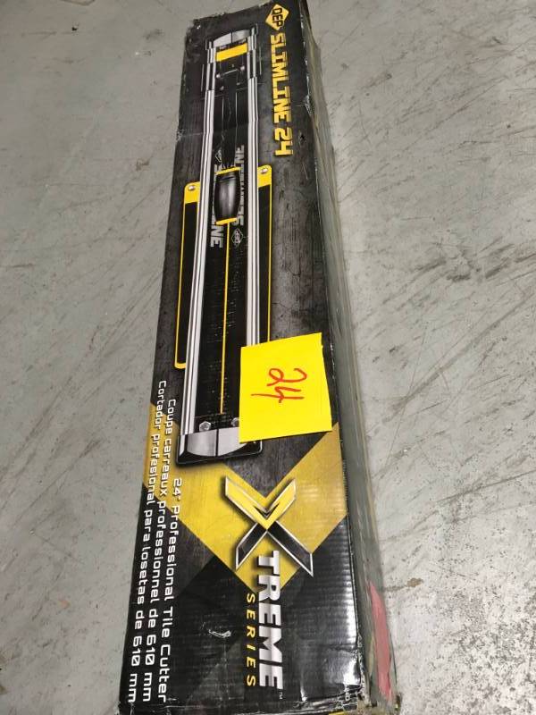 lot 24 image: QEP 24 in. Professional Slimline Tile Cutter USED MISSING GUIDE in good condition