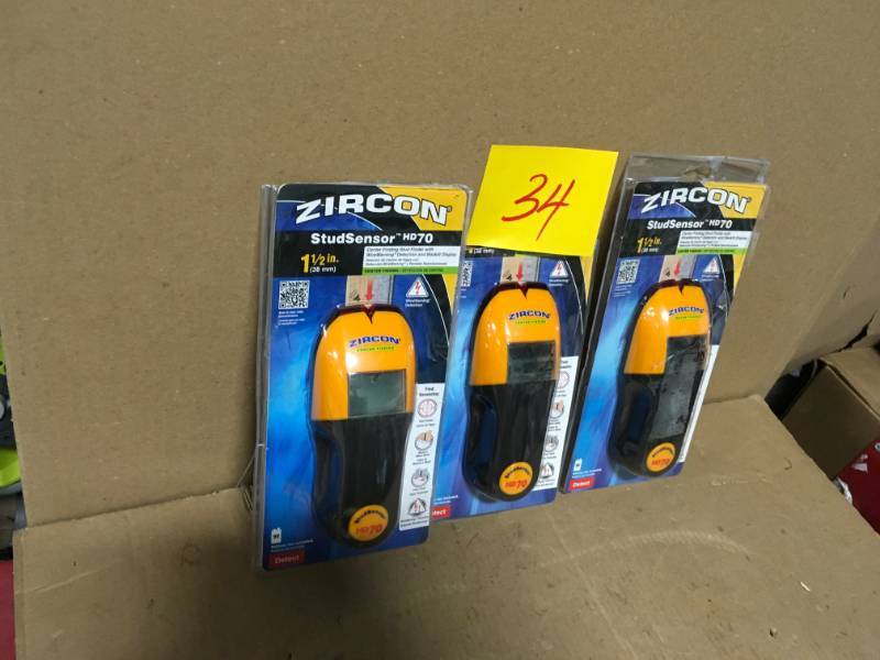 lot 34 image: LOT OF 3 ZIRCON STUDSENSOR HD70 in good condition