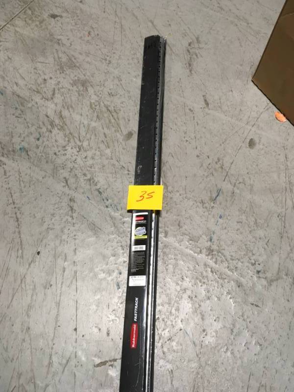 lot 35 image: Rubbermaid FastTrack Garage 48 in. Hang Rail Track Storage System in good condition