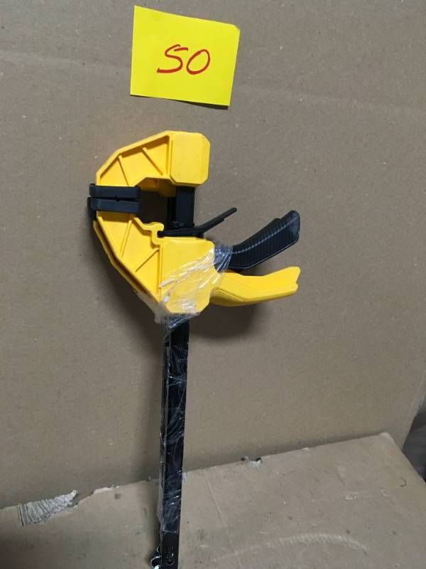 lot 50 image: DEWALT 6 in. and 12 in. 300 lb. Trigger Clamps Set (2-Pack) w3.25 Throat Depth in good condition