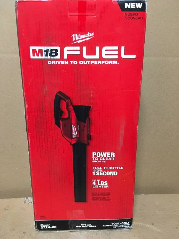 lot 59 image: M18 FUEL 120 MPH 450 CFM 18-Volt Lithium-Ion Brushless Cordless Handheld Blower (Tool-Only) in good condition
