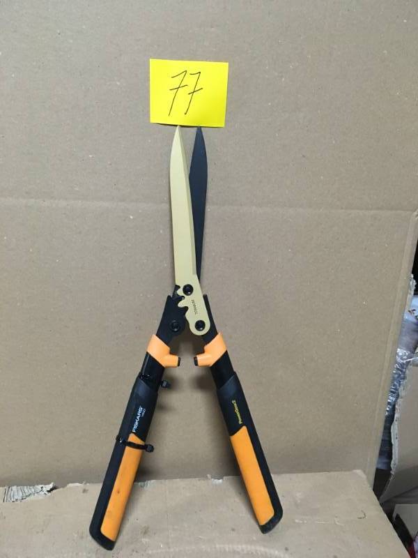 lot 77 image: Fiskars PowerGear Titanium 23.25 in. Hedge Shears in good condition