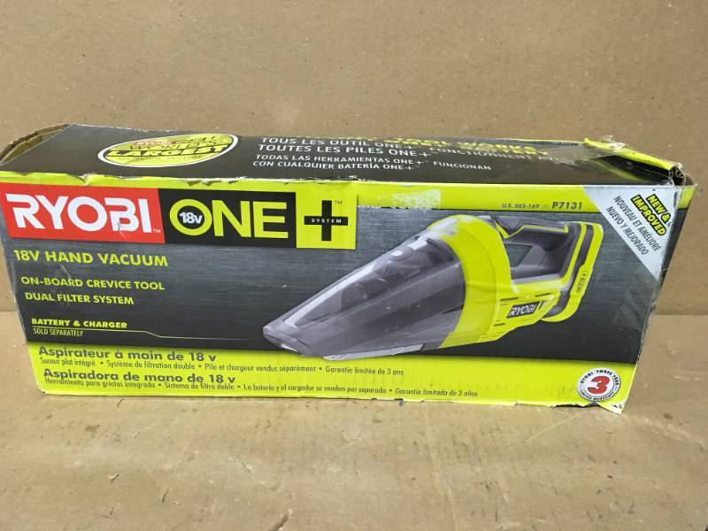 lot 85 image: RYOBI 18-Volt ONE Lithium-Ion Cordless Hand Vacuum (Tool-Only) in good condition