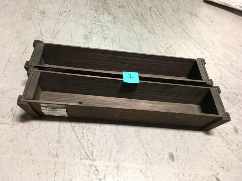 lot 1 image: Pennington 36 in. x 7 in. Dark Flame Tapered Window Box QTY 2 in good condition
