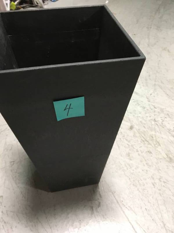 lot 4 image: Tierra Verde 14 in. x 27.5 in. Slate Rubber Self Watering Planter QTY 2  in good condition