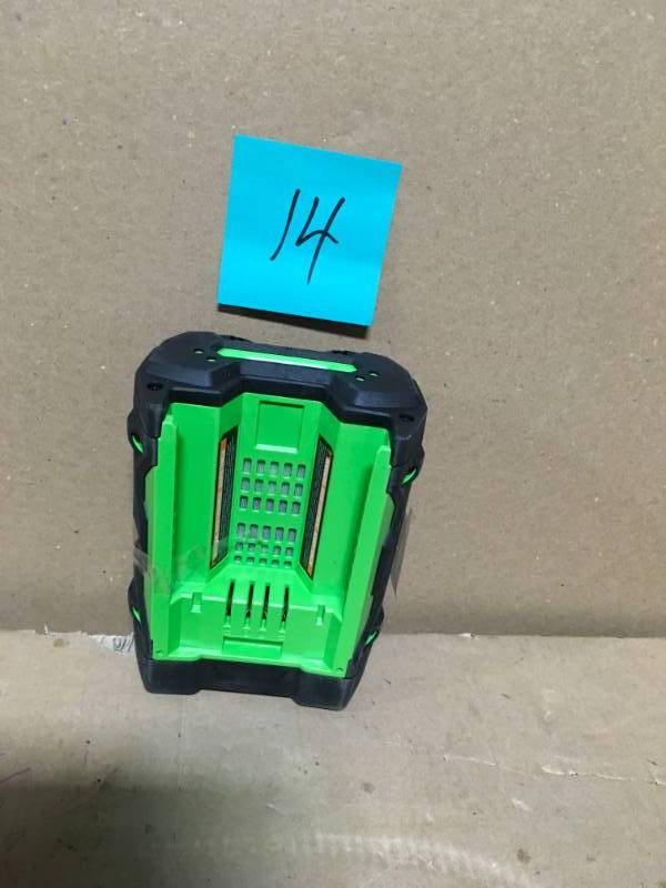 lot 14 image: EGO 56-Volt 2.5 Ah Battery with Fuel Gauge LIKE NEW