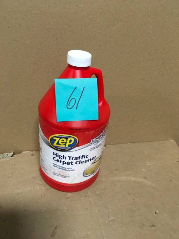 lot 61 image: ZEP 1 Gal. HIGH TRAFFIC Carpet CLEANER  in good condition