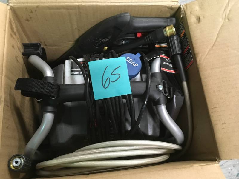 lot 65 image: RYOBI 1,800 psi 1.2 GPM Electric Pressure Washer  in good condition