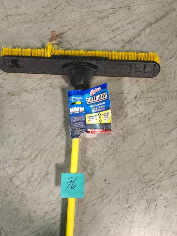 lot 76 image: Quickie Bulldozer 24 in. Multi-Surface Fiberglass Push Broom  in good condition