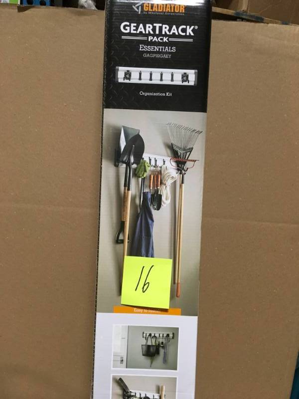 lot 16 image: Gladiator GearTrack Garage Track Storage System in Good Condition