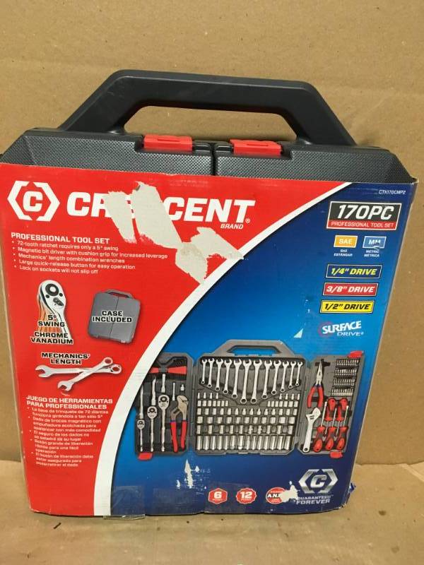 lot 27 image: Crescent Mechanics Tool Set (170-Piece) in Good Condition