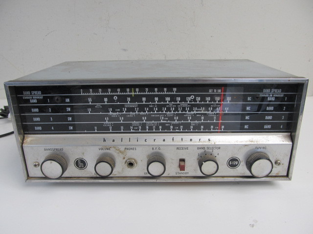 lot 21 image: Vintage HALLICRAFTERS Model S-120 Shortwave Stereo Radio Receiver