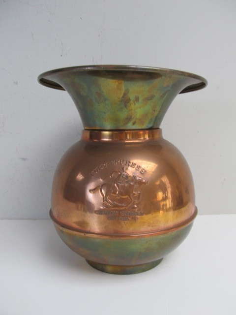 lot 34 image: Vintage 1970s Brass PONY EXPRESS Decorative Spittoon