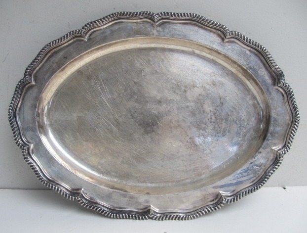lot 60 image: Original Antique signed TIFFANY Silver Plated Serving Platter