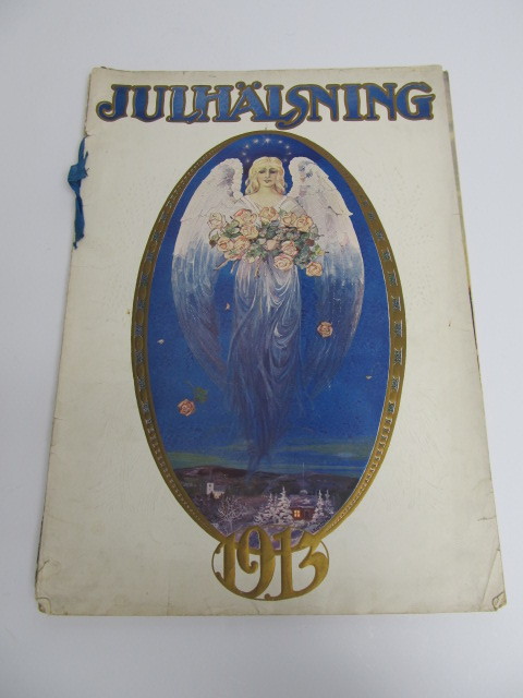 lot 25 image: Antique 1913 Swedish JULHALSNING Art Book Magazine