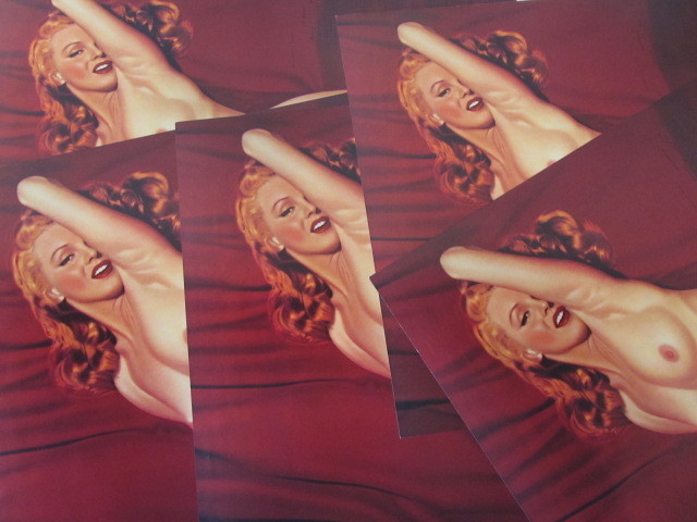 lot 96 image: Lot of 5 Large MARILYN MONROE Nude Calendar Prints