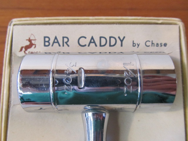 lot 119 image: Vintage Deco Chrome CHASE Bar Caddy Tool - MINT IN BOX