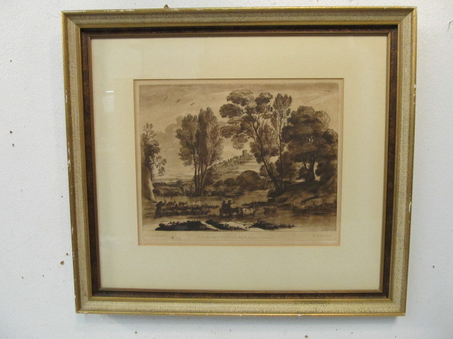 lot 130 image: Old Antique Framed Engraving