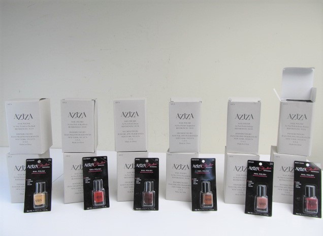 lot 162 image: Large Lot of Brand New AZIZA Nail Polish