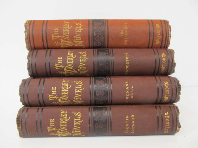 lot 203 image: Set of 4 Original 1870s Hardcover Books - The Waverly Novels